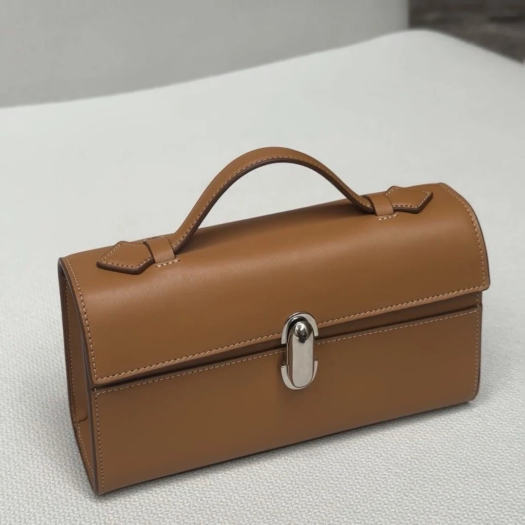 Genuine leather small square bag 2025 new luxury design bag women top layer cowhide vintage high-end suede flip fashion handbag