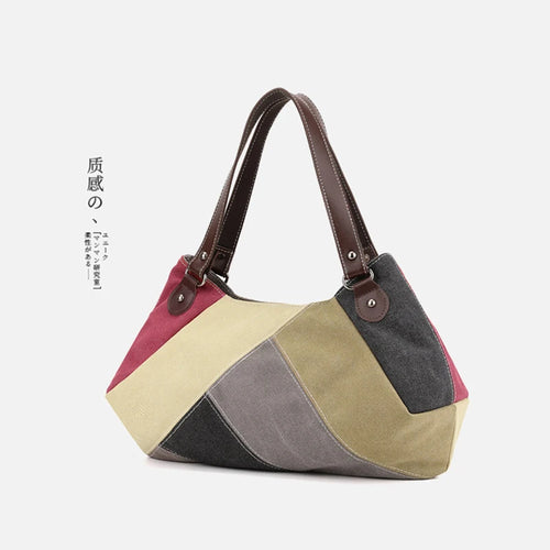 2026 New Canvas Women Handbag Top Handle Tote Bag Large Capacity Solid Color Shoulder Purse For Office Commute Daily Shopping Tr